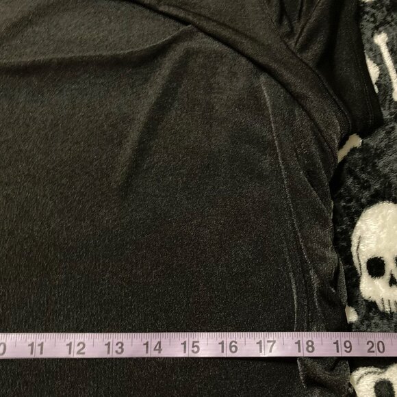 GRAND BEACH CLUB Black plus-size keyhole neckline short-sleeve top 2X XXL shirt - Picture 9 of 15